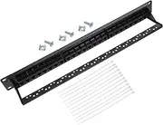 Angoily 24-Port Unshielded Patch Panel Ethernet Cable for Network Rack-Mount Module Simple Sturdy Structure