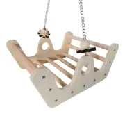 Bird Swing for Cage Parrot Perch Natural Stand Chew Toy for Small Birds