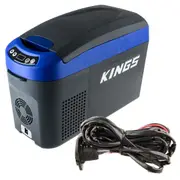 Adventure Kings Portable 15L Car Centre Console Fridge Freezer + 12V Wiring Kit