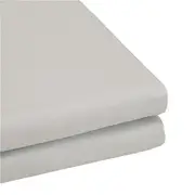 Bambury Tru Fit Fitted Sheet Silver Home Bedding Soft Cotton King Single