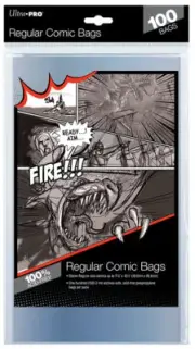 Ultra PRO Regular Size Comic Bags Sleeves Protectors 100ct 180 x 266mm