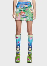 [Dolls Kill x SpongeBob] Nautical Neighbors Mini Skirt