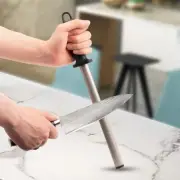 12"- 10" Diamond Carbon Steel Professional Chef Knife Sharpener Rod Kitchen Home