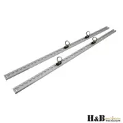 (2Tracks+4Rings) 1M L Track Anchor Track Rail Tie Down Point SS304 Screw Nuts