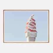 Galrie Eat it All Ice Cream | Fine Art Print Photography, Wood Frame, A4 21 x 30cm (8 x 12inch)