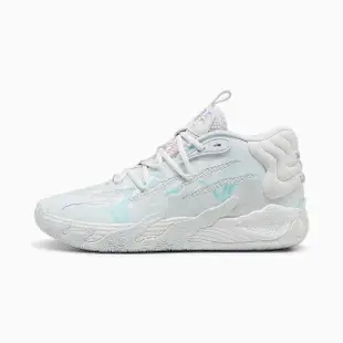 【PUMA】籃球鞋 男鞋 運動鞋 緩震 MB.03 IRIDESCENT 藍白 37990401