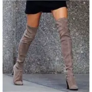 RTLS $950 STUART WEITZMAN OVER-THE-KNEE HIGH WOMENS DUNE SEXY SUEDE BOOTS SZ 9