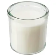 ADLAD scented candle in glass, Scandinavian Woods/white, 40 hr