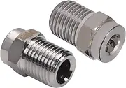2pcs 40 Degree 1.2mm Orifice Diameter 304 Stainless Steel Pressure Washer Nozzle 1/4NPT Thread Spray Tip Replacement for Surface Cleaner Water Broom Undearriage Cleaner