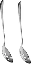 BEBEMOKO Essential Household Utensils Stainless Steel Slotted Spoons Perfect for Serving Straining