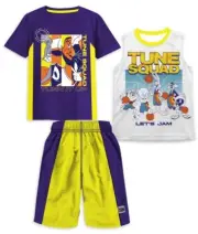 SPACE JAM T Shirt Tank Top Shorts Set TUNE SQUAD New Legacy Boy 4 5 6 Basketball