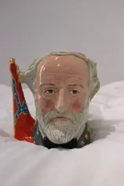 Royal Doulton Civil War Ulysses S. Grant & Robert E. Lee Dual Faced Ceramic Mug.