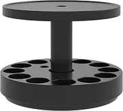 Fidelis Essential Oil Holder Diffuser Stand Carousel, 2 Tier Stand Holds Up to 12 Essential Oil Bottles and Diffuser (Black)