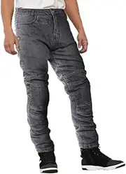 Enigma 25-008 EN-008 Tempest Jeans for Motorcycles for Spring, Summer and Autumn, CE Level 2 Protector, Everyday Feel, Denim Black, XL