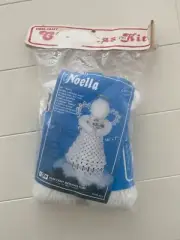 Fibre-Craft NOELLA White Angel Macrame Kit #2570 Christmas Tree Topper Vtg NIP