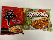 Nongshim Original Spicy SHIN RAMYUN & CHAPAGETTI Black Bean Korean Noodle