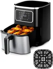 Air Fryer Oven 5.5 Qt, 6-In-1 Digital Display Compact Cooker, Space-Saving, Nons