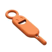 Mobile Phone Card Remover Opening Tool Card Tray Removal Tool with Case Eject Pins and Protective Silicone Case Orange