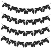 4 Pcs Video Game Controller Banner Gaming on Birthday Decorations Video
