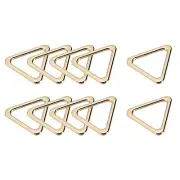Metal Triangle Ring Buckles (20x20x2.8mm) 20pcs, Webbing Bag Clasps Gold Tone