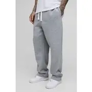 Mens Grey Marl Tall Oversized Drop Crotch Joggers