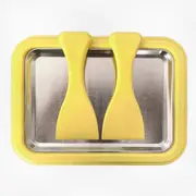 home mini yogurt ice cream maker machine for making rolled frozen dessert with instant cold plate in yellow