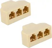 Australian Landline Telephone Accessory 3 Way Rj11 Splitter Easy Install High Reliability