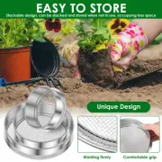 3Pcs Soil Sieve Stainless Steel Garden Sieve Soil Sifter Set Garden Soil·Sif