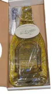 Cheese Tray Wine Bottle Napa Valley Cabernet Sauvignon Gold Green Tone Art