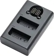 Kimaru LP-E10 Battery Charger, Double Slot LP-E10 Charger for Canon LC-E10 LC-E10C Charger and Canon EOS Rebel T7, T6, T5, T3, T100, 4000D, 3000D, 2000D, 1500D, 1300D, 1200D, 1100D Cameras.