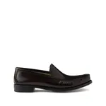 [Prada] Prada Brushed Leather Loafers 38 IT BROWN