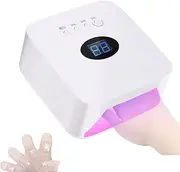Nail Light Therapy Lamp,Led Nail Lamp For Gel Nails,Smart Sensor With 30 Lamp Beads,3 Timing Modes,Double UV/LED Light Source,Professional Uv Light For Home,Salon,Nail Tools,Red