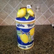 Lemon Cookie Jar Medium Blue Sky Clayworks Heather Goldminc Kitchen Decor