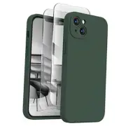 Designed for iPhone 13 Case, Silicone Upgraded [Camera Alpine Green