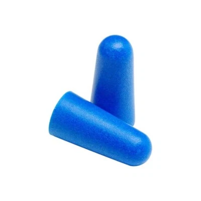 10 Pairs of Ear Plugs Blue PU Soft Foam Uncorded SNR30