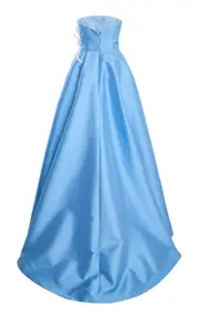 [Monique Lhuillier] Strapless Ball Gown With Floating Tulip Embroidery