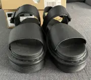 Dr Martens Voss Mono Single Strap Black Hydro - Black Stitching - Size 39