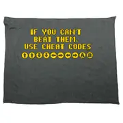 If You Cant Beat Them Use Cheat Codes - Funny Novelty Soft Sport Microfiber Towel