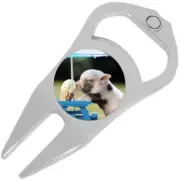 Ice Cream Baby Pig Golf Ball Marker Divot Repair Tool Bottle Opener
