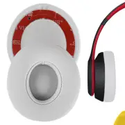 Geekria Protein Leather Ear Pads for Beats Solo3 Wireless Headphones (White)