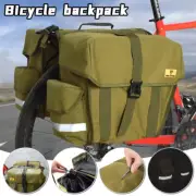 Retro Bicycle Leather Canvas Rear Rack Bag Microfiber Bicycle Riding Accessories