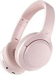 T1 Pro Wireless Headphones Over Ear,Bluetooth 5.3,Built-in Mic,100H Playtime,Deep Bass,Multipoint Connection,Sound Isolation,Foldable Design,Clear Calls for Home,Work,Travel(Pink)