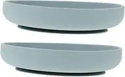 CHICAMPERA 2pc Spill Dinner Plates Suction Base Portion Control Plate Silicone for Toddlers Elderly Disabled