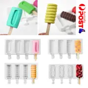 4Cavity Silicone Frozen Ice Cream Mold Juice Popsicle Maker Ice Lolly Cake Mould