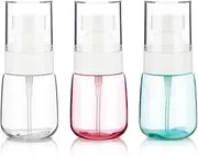 GIVITASOT 3pack Small Spray Bottle, 1oz Mini Spray Bottles, Empty Travel Spray Bottle, Fine Mist Plastic Spray Bottles (Clear+Green+Pink)