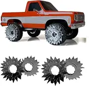 Spiked Wheel Covers Wasteland Upgrade Parts for FMS FCX24 K5 Blazer RC Truck Crawler （NO Truck Included）
