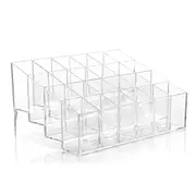 3 pcs 24 Lipstick Holder Display Stand Clear Acrylic Makeup Organizer Sundry Transparent Storge Boxes