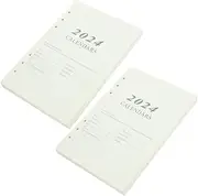 Operitacx Efficiency Manual Notebook 176 Sheets 6-Hole Binder Inserts Portable Refill Paper