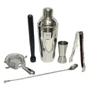 Stainless Steel 6 Pcs Bartender Martini Kit Set - Teardrop Bar Spoon, Cocktai...