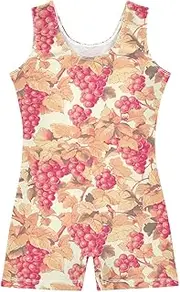 [FRODOTGV] Hot Pink Grapes Girls' Gymnastics Leotards Toddler Sleeveless Dance Unitards Biketards for Training, Yoga, Tumbling